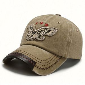 Casquette de camionneur en toile personnalisée OEM, design tendance, pour l'extérieur, 6 panneaux, sans maille, broderie 3D - Product Image 2