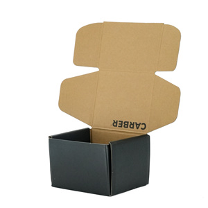 Boîte d'expédition en carton ondulé noir personnalisée pour les compléments alimentaires, les vitamines, les gommes, l'emballage de produits nutraceutiques - Product Image 1