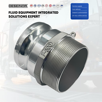 Raccord rapide Camlock F300 en alliage d'aluminium avec poignée à levier et bride, connecteur industriel pour camions-citernes, pétrole, produits chimiques et conduites de fluides