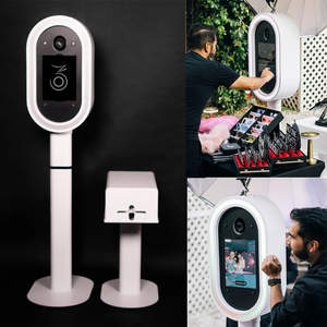 Cabina de Fotos Ovalada Guac and Chips para iPad y DSLR con Estuche de Transporte, Cabina de Fotos para Bodas, Kiosco para Selfies - Product Image 2