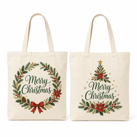 Sac en toile de Noël renforcé, stock disponible avec mise en page personnalisée pour le stock saisonnier des supermarchés