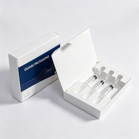 Boîte en carton pliable à couvercle articulé avec insert découpé pour emballage de produits cosmétiques, seringues préremplies, soins de la peau et liquides