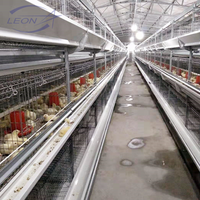 LEON Poulailler à moteur automatique 3 & 4 étages Type H Nouveau design Cage à volaille pour ferme 2 ans de garantie