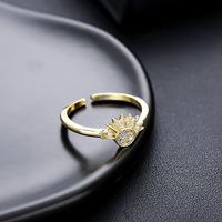 Meistverkauftes Kupfer Sonne-Mond Paar-Set Vergoldetes Zirkon-Armband Verstellbarer Ring Trendiges Sein/Dein Hochzeits-Verlobungsgeschenk