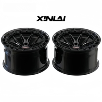 Rines Forjados Monobloque XINLAI Personalizados en Negro Brillante con Malla Profunda Cóncava de 24 Pulgadas 5x114.3 5x112 5x120 para Audi A4 A6 para BMW M3 M4 M5