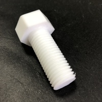 Venta directa de fábrica Sujetador de PTFE duradero y resistente a la corrosión Tornillo de cabeza hexagonal de PTFE Tuerca de tornillo de plástico PTFE