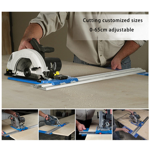 <span class=keywords><strong>Guide</strong></span> de <span class=keywords><strong>scie</strong></span> <span class=keywords><strong>circulaire</strong></span> <span class=keywords><strong>pour</strong></span> le travail du bois, avec rail coulissant fixe et limiteur de coupe, <span class=keywords><strong>pour</strong></span> machines à découper le bois et projets de bricolage manuels - Product Image 4