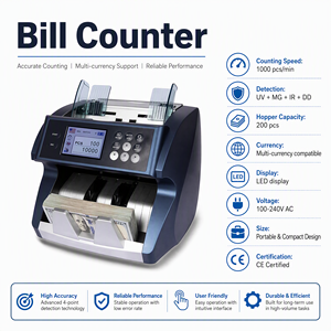 07D Geldzählmaschine 1CIS Gemischte Wertzählung 10 Währungen MIX SORT Modus 800-1200 Scheine/min TFT-Bildschirm Banknotenprüfgerät - Product Image 1