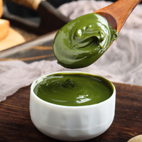 Pâte de pistache verte, beurre de noix, pâte de pistache pour gâteau au yaourt basque, pain, toast, thé au lait, chocolat de Dubaï, ingrédients de pâtisserie