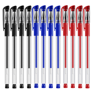Ingrosso 0.5mm penne in Gel di inchiostro promozionale sfuso rosso nero blu firma penne Gel regalo pubblicità cancelleria ricaricabile - Product Image 1