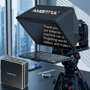 Téléprompteur pliable T14 PRO grand écran pour photographie de portrait, en ABS, pour smartphone et appareil photo reflex numérique, enregistrement vidéo en direct, modèle exclusif - Product Image 5