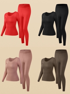 <strong>Ladies</strong> Long Sleeve Slim Ultra-thin Non-marking Invisible Heat <strong>Underwear</strong> Suits High Elastic Seamless <strong>Thermal</strong> <strong>Underwear</strong> Sets - Product Image 3