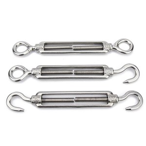 Turnbuckle Tipe Terbuka Baja Tahan Karat 304 Finishing Polos Sekrup Pengatur Ketegangan Tali Kawat Pengencang Tali - Product Image 2