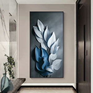 Peinture <span class=keywords><strong>d</strong></span>écorative murale moderne <span class=keywords><strong>de</strong></span> luxe en forme <span class=keywords><strong>de</strong></span> feuille, taille personnalisée, grande taille carrée, art <span class=keywords><strong>d</strong></span>éco, revêtement en PVC noir, vente en gros <span class=keywords><strong>d</strong></span>'usine - Product Image 3