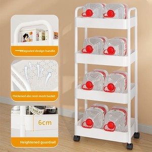 Étagère de rangement pliable sur pied ; Meuble utilitaire mural pour salon ; Petits organisateurs de rangement simples - Product Image 4