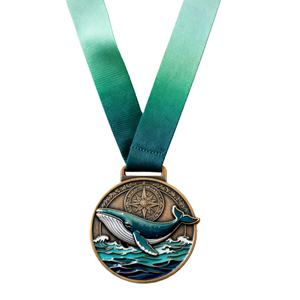 Médaille de Sauvageutre de la Conservation de la Vie Marine en Métal Émaillé, Plaqué Or, Style Professionnel 3D, Logo Personnalisé, Fabrication sur Mesure depuis 20 Ans - Product Image 1