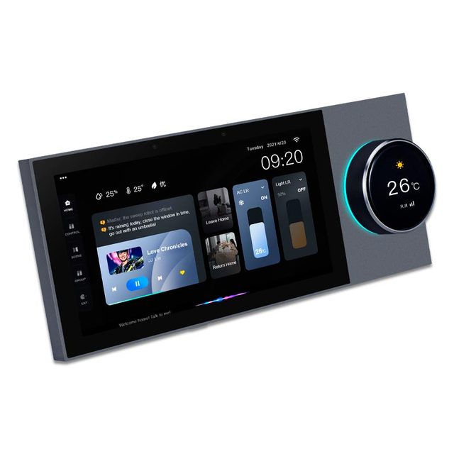 6 Inches Tuya Smart Home Multi-functional Central Control Panel Zigbee Gateway Switch Controller Wifi Audio in Wall Amplifier