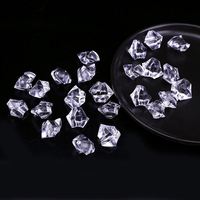 Cristaux de glace pilée irréguliers en plastique, cristaux artificiels 3D transparents comme du diamant pour la décoration de la maison et les cadeaux