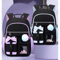 Sacs à dos scolaires tendance pour filles, ensemble de 3 pièces, sacs à dos pour élèves du primaire et du collège avec sac à lunch, sacs à dos mignons pour enfants avec motifs de dessins animés