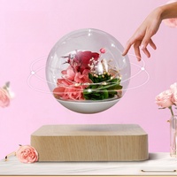 Nueva levitación magnética flor Rosa Luz regalo sala de estar mesita de noche LED levitando Mesa flotante lámpara de decoración del hogar
