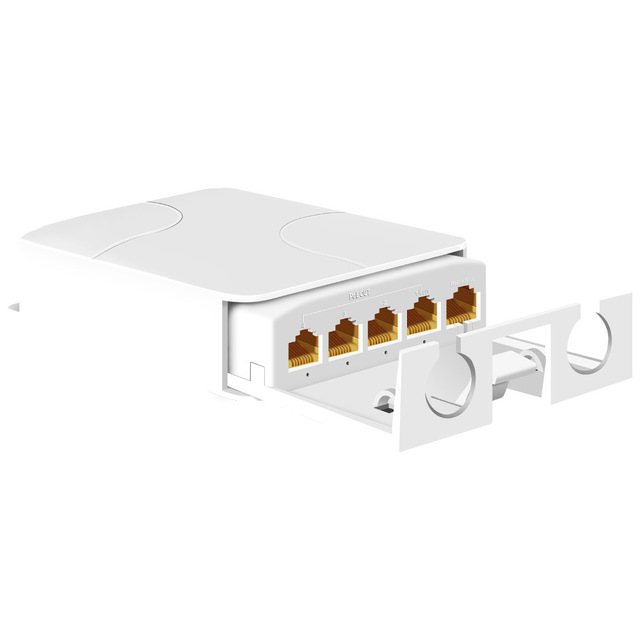 POE Extender 100 Megabytes Wall-Mounted Drag Four POE Repeater Cascade Treasure Outdoor Waterproof Box Type IEEE802.3AF/AT 60W