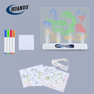 キッズ3Dルミナス落書きライトボード製図板ネオンLEDグロータブレットセット製図玩具 - Product Image 4