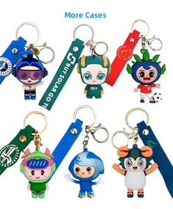 Bán buôn tùy chỉnh 3D mềm <span class=keywords><strong>Silicone</strong></span> vòng chìa khóa PVC phim hoạt hình hình hình Keychain bán buôn khuyến mại cao su Carabiner Móc chìa khóa - Product Image 3
