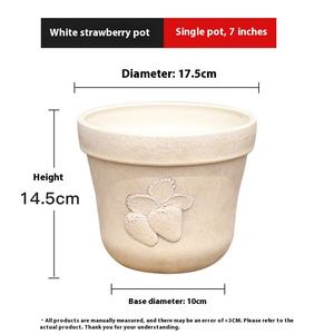 Uso domestico moderno grande vaso di fiori in plastica con pietra in resina addensata durevole Monstera luce di lusso sensazione High-End - Product Image 6