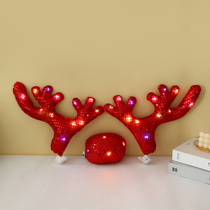 New Glitter Antlers Décoration de <span class=keywords><strong>voiture</strong></span> créative <span class=keywords><strong>Arbre</strong></span> de Noël de <span class=keywords><strong>canne</strong></span> à sucre rouge et blanc - Product Image 6