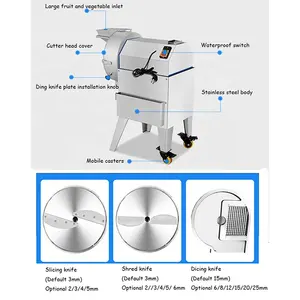 Onion Cutting Machine Commercial Small Automatic Vegetable Carrot Potato Cucumber Onion Cutting Machine Vegetable Cutter