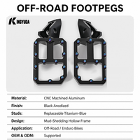 Repose-pieds personnalisés avec logo laser gratuit pour Surron Ultra Bee OEM CNC Aluminium 62MM Bleu brûlé clouté Moto électrique tout-terrain