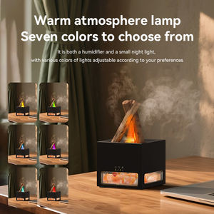 Diffusore di Aromi con Luci Colorate, Simulatore di Falò da Tavolo, Diffusore di <span class=keywords><strong>Oli</strong></span> <span class=keywords><strong>Essenziali</strong></span> con Effetto Fiamma e Pietra di Sale - Product Image 1