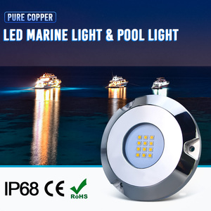 LanWo Luces LED de Alta Potencia para Barcos de 60W/120W/300W, IP68 Impermeables, de <span class=keywords><strong>Acero</strong></span> Inoxidable, para Piscinas y Estanques, Luz Subacuática RGBW, CRI90 - Product Image 1