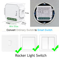 Mini Interruptor Inteligente WiFi TUYA Smart Life 10A, Módulo Zigbee, Relé Interruptor, Disyuntor WiFi, Control Remoto de Luz para Alexa, Google Smart Home
