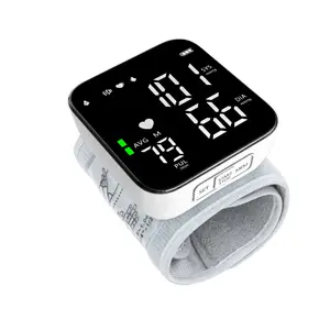 Blood Pressure Monitor Adjustable Wrist Blood Pressure Digital BP Machine 2x99 Readings Voice Broadcast Portable for Home Use