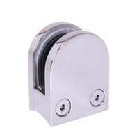 Pince de fixation moderne en acier inoxydable 306 pour verre, finition poli miroir, pour montage de verre sur sol, usage commercial, résistante à la rouille, 12-16 mm