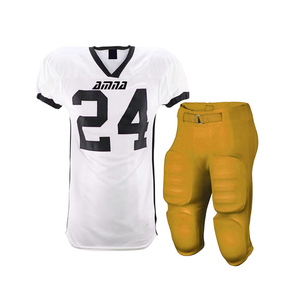 Kit de fútbol americano de Color amarillo, ropa deportiva, uniforme de fútbol americano con cuello en V - Product Image 5