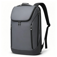 Sac à dos pour ordinateur portable de 15,6 pouces résistant à l'eau avec panneau solaire USB et sangle détachable, sac à dos de voyage d'affaires