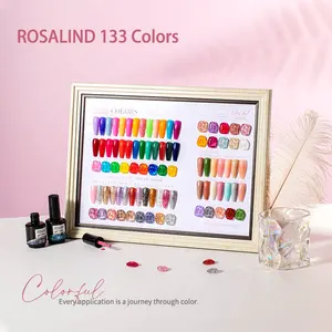 Rosalind 2024 novo design 133 cores diamante reflexivo glitter/cor clara 15ml UV LED esmalte de unhas OEM ODM suprimentos para unhas