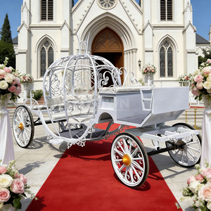 Özelleştirilmiş Elektrikli Külkedisi Düğün At Arabası Balkabağı Metal-Özel Taşıma Araçları Satılık - Product Image 1