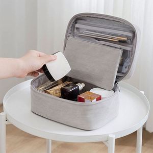 Factory Custom <b>Makeup</b> <b>Case</b> <b>Travel</b> Cosmetic <b>Case</b> Professional <b>Makeup</b> Bag Organizer Bag Set Storage Bag with Adjustable Dividers - Product Image 5