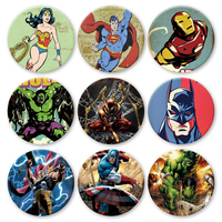 Cadeaux personnalisés, figurines de super-héros de dessins animés, vente en gros d'usine, plaques en métal rétro vintage pour la décoration murale de bar et de maison
