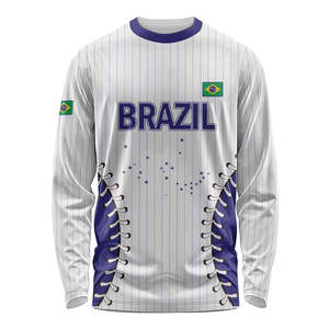 <span class=keywords><strong>Maglia</strong></span> da allenamento <span class=keywords><strong>a</strong></span> <span class=keywords><strong>maniche</strong></span> <span class=keywords><strong>lunghe</strong></span> per il Campionato di Baseball del Brasile 2026, T-shirt sublimata con stampa, traspirante, <span class=keywords><strong>a</strong></span> manica intera - Product Image 2