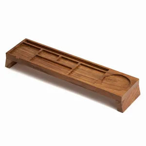 定制天然木制书桌收纳器多隔间木制收纳器，适用于家庭、办公室、隔间配件