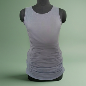 Camiseta con lazo en la cintura para mujer 95% algodón orgánico 5% Spandex Active Normal Wear Long Casual Logo bordado ODM a la venta - Product Image 3