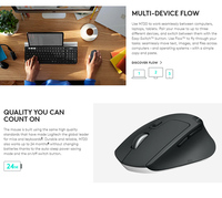 Souris sans fil multi-appareils Logitech M720 Triathlon, récepteur USB Unifying compatible avec ordinateur portable, PC, Mac, iPadOS