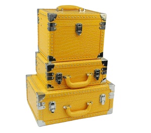 Boîte à documents en cuir personnalisée mallette de rangement portable personnalisée petite valise en <span class=keywords><strong>bois</strong></span> pour le voyage - Product Image 6