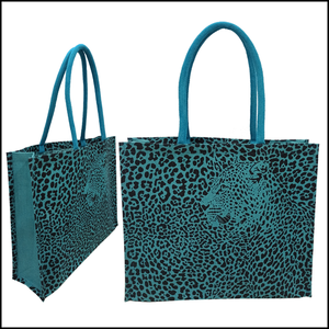 Fabricante de Bolsos de Playa de Yute para Mujer en India, Bolsa de Mano de Arpillera con Bonito Estampado de Tigre, Hecho en India, Bengala Occidental - Product Image 2