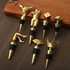 Zinc Alloy Three-dimensional <b>Wine</b> <b>Stopper</b> Custom Creative Personality Rose Crown Cow Shape champagne Metal <b>Wine</b> <b>Stopper</b> - Product Image 2