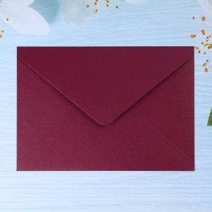 Tùy Chỉnh Tái Chế Burgundy Giấy Phong Bì Phong Bì Đỏ Phong Bì Đám Cưới - Product Image 2